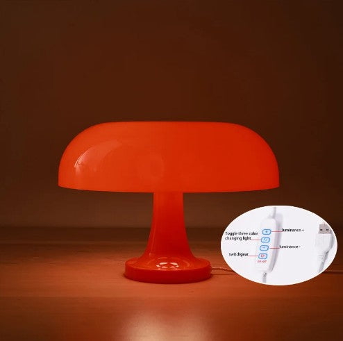 Retro Orange Table Lamp – Adjustable Ambient Light