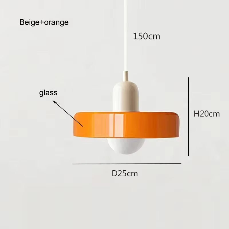 Nordic Retro Glass Pendant Lamps Indoor E27 LED Chandelier Living Room Dining Room Bedroom Kitchen Decorative Lights Fixture