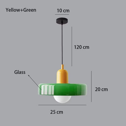 Nordic Retro Glass Pendant Lamps Indoor E27 LED Chandelier Living Room Dining Room Bedroom Kitchen Decorative Lights Fixture