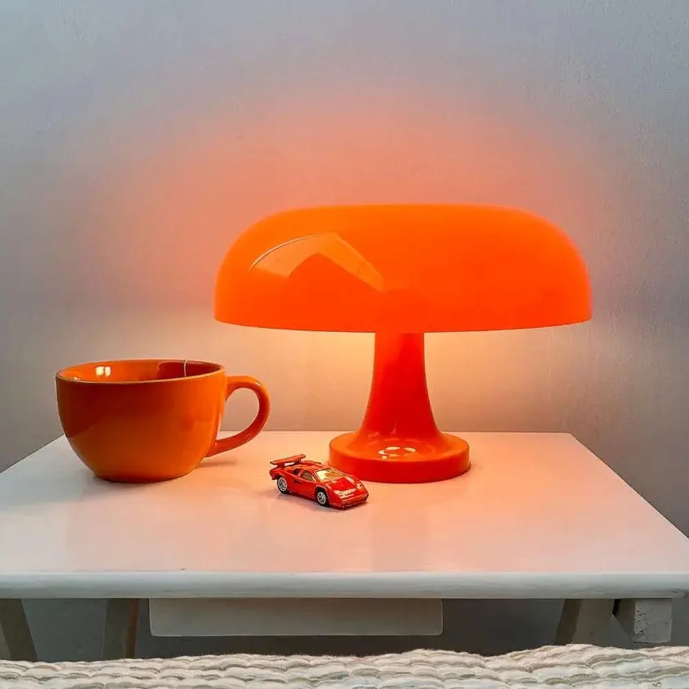 Led Mushroom Table Lamp Touch Dimming Minimalist Night Light Bedside Lamp Acrylic Side Table Lamps for Korean Room Decor Lamp