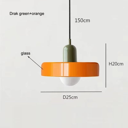 Nordic Retro Glass Pendant Lamps Indoor E27 LED Chandelier Living Room Dining Room Bedroom Kitchen Decorative Lights Fixture