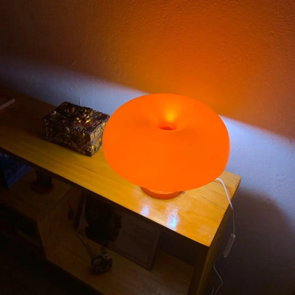 Led Mushroom Table Lamp Touch Dimming Minimalist Night Light Bedside Lamp Acrylic Side Table Lamps for Korean Room Decor Lamp