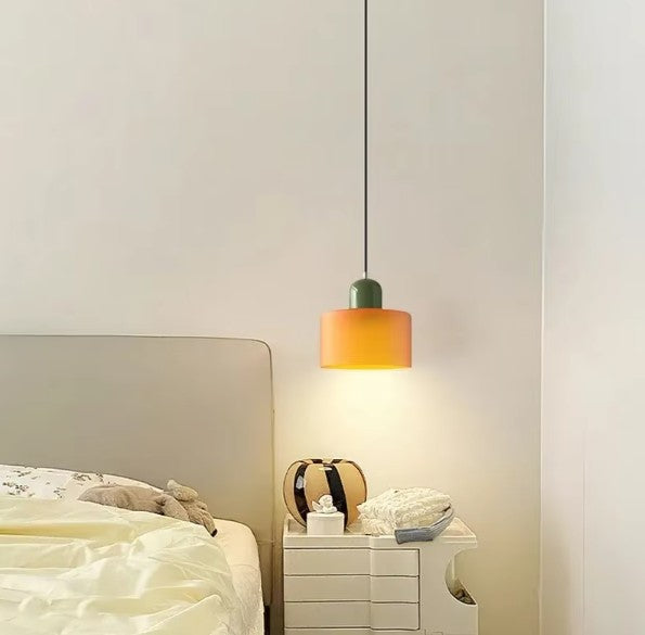 Nordic Modern Glass Bedroom Bedside Long Line Small Chandelier Restaurant Bar Chandelier Simple Lighting Atmosphere Lamp E27