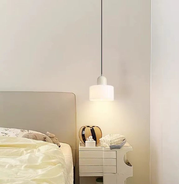 Nordic Modern Glass Bedroom Bedside Long Line Small Chandelier Restaurant Bar Chandelier Simple Lighting Atmosphere Lamp E27