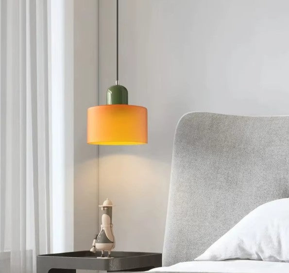 Nordic Modern Glass Bedroom Bedside Long Line Small Chandelier Restaurant Bar Chandelier Simple Lighting Atmosphere Lamp E27