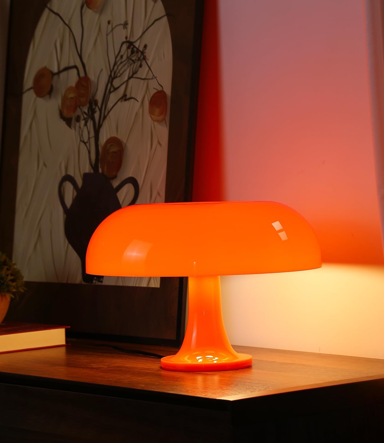 Retro Orange Table Lamp – Adjustable Ambient Light