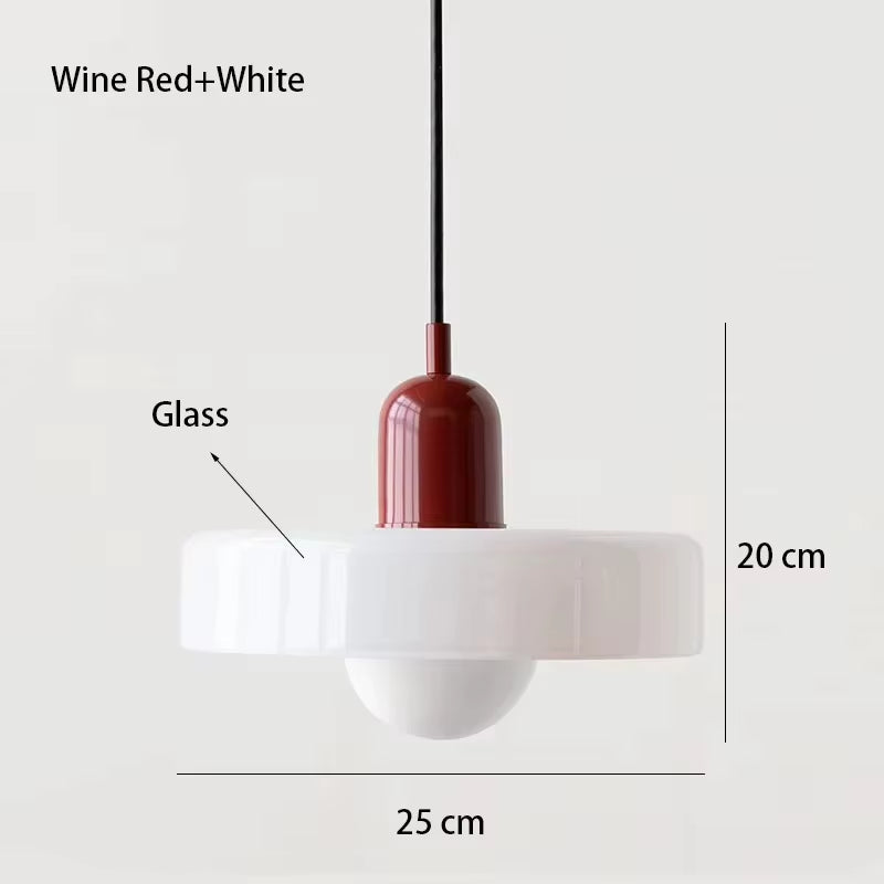 Nordic Retro Glass Pendant Lamps Indoor E27 LED Chandelier Living Room Dining Room Bedroom Kitchen Decorative Lights Fixture