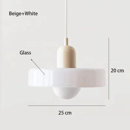 Nordic Retro Glass Pendant Lamps Indoor E27 LED Chandelier Living Room Dining Room Bedroom Kitchen Decorative Lights Fixture