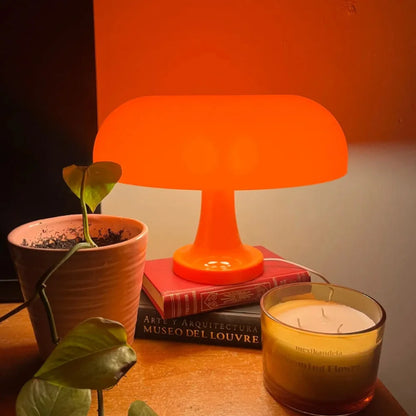 Led Mushroom Table Lamp Touch Dimming Minimalist Night Light Bedside Lamp Acrylic Side Table Lamps for Korean Room Decor Lamp