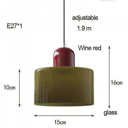 Nordic Modern Glass Bedroom Bedside Long Line Small Chandelier Restaurant Bar Chandelier Simple Lighting Atmosphere Lamp E27