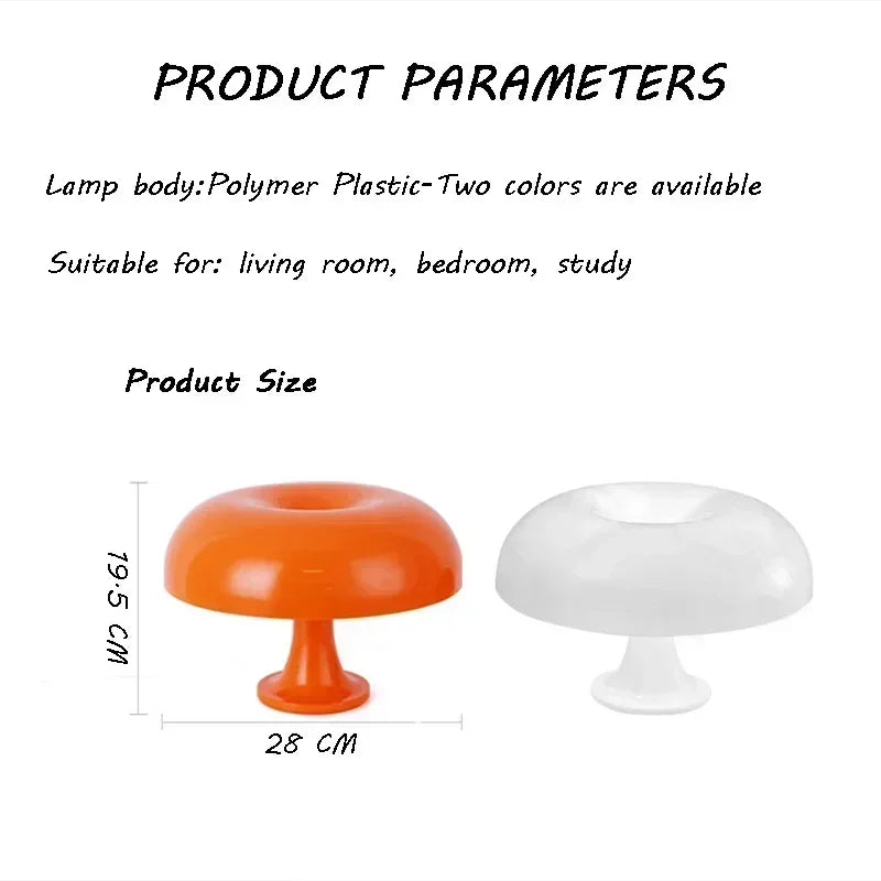 Mushroom Table Lamp, Hotel Bedroom Lighting Desk Lamp Bedside Lamps Decoration Lighting Lamp, Home Modern Minimalist Desk Light