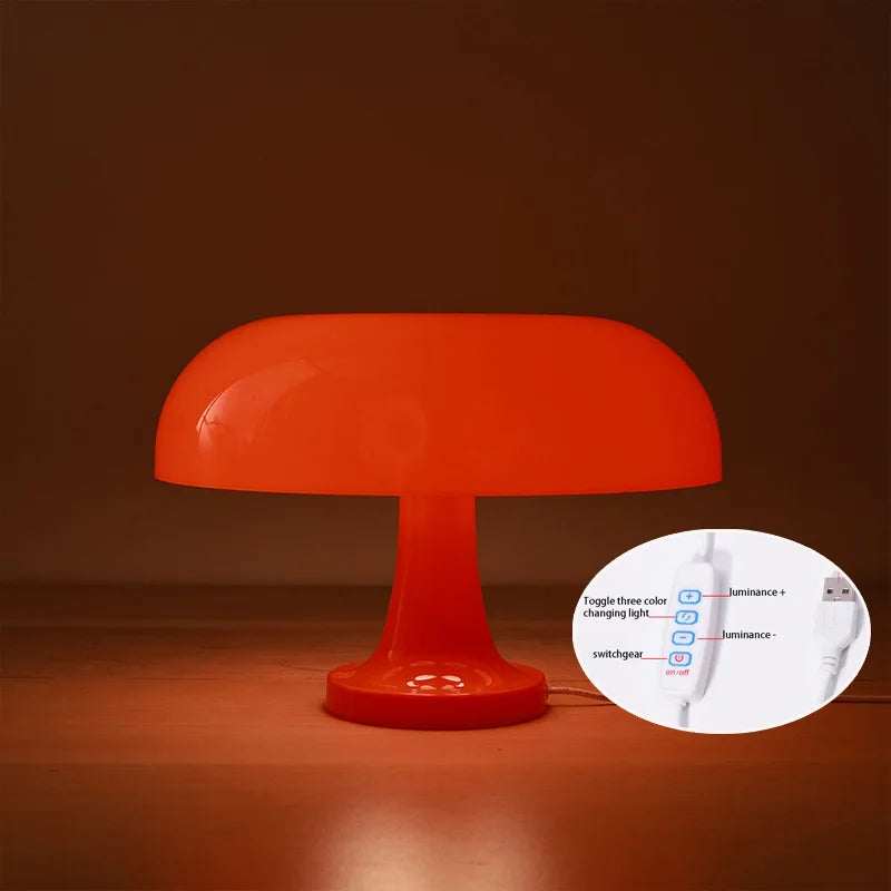 Retro Orange Table Lamp – Adjustable Ambient Light