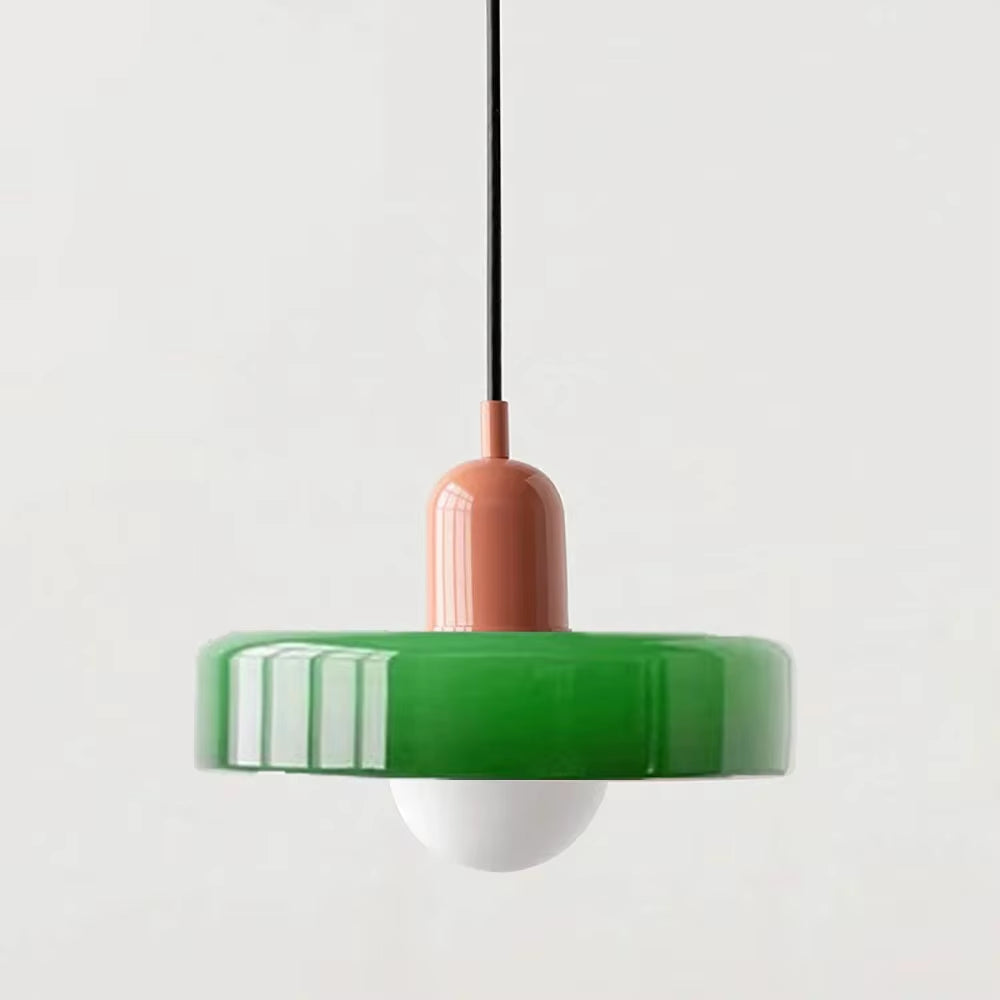 Nordic Retro Glass Pendant Lamps Indoor E27 LED Chandelier Living Room Dining Room Bedroom Kitchen Decorative Lights Fixture
